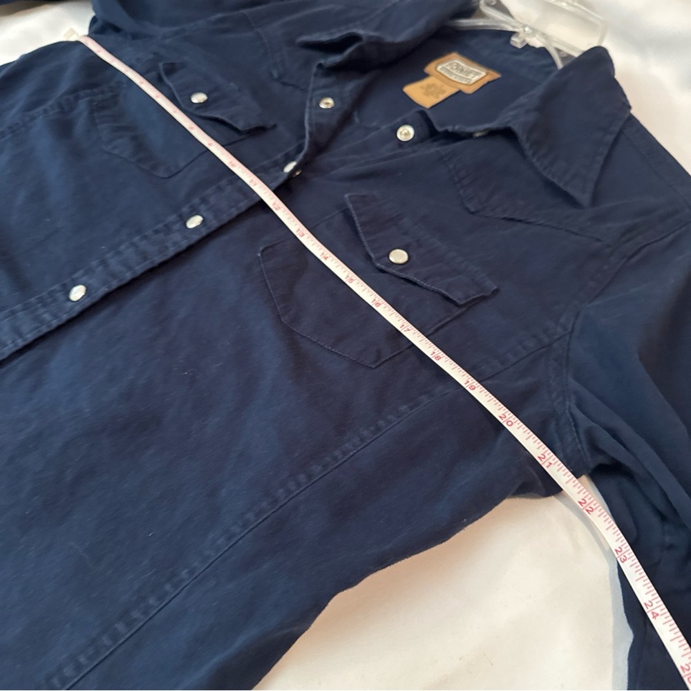 Women's Navy Button Down Shirt - Picture 11 of 16